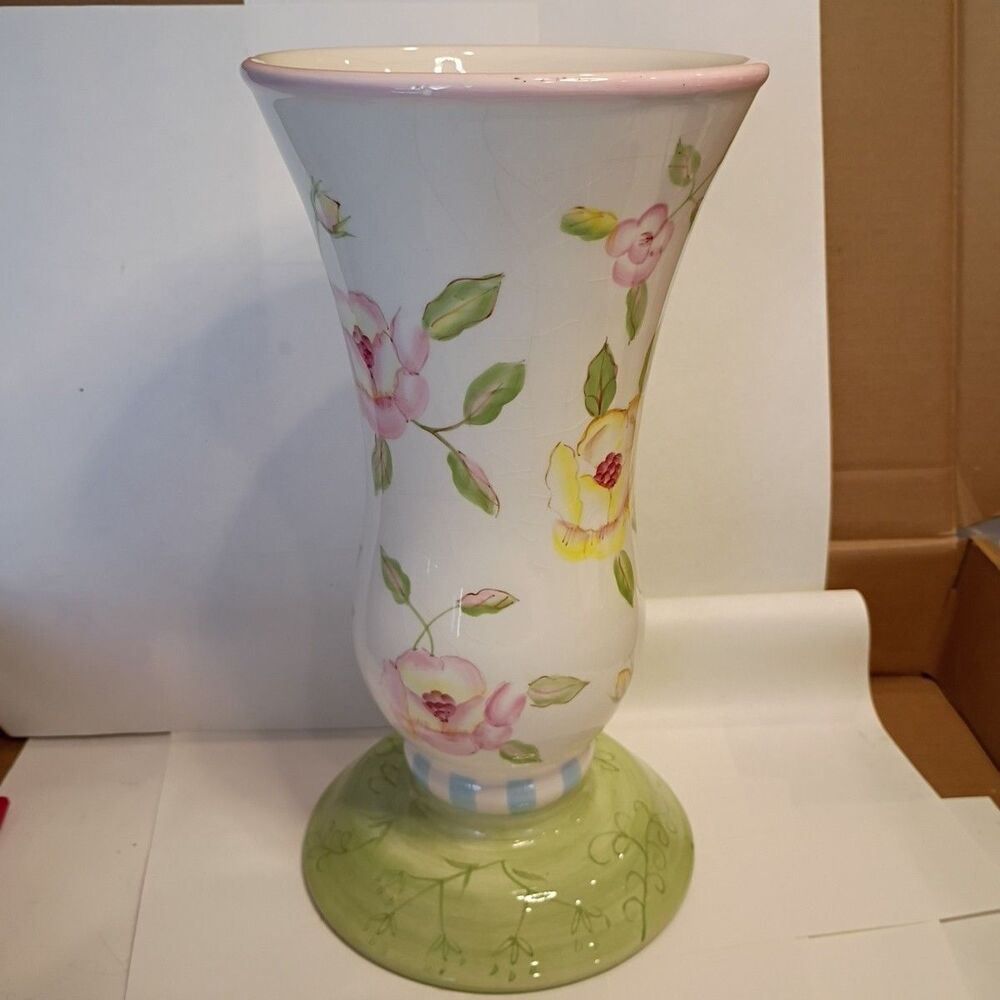 Vintage FTD Tracy Porter Porcelain Ceramic Floral Vase. READ
